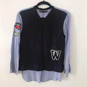 Zara Varsity Top with Patches